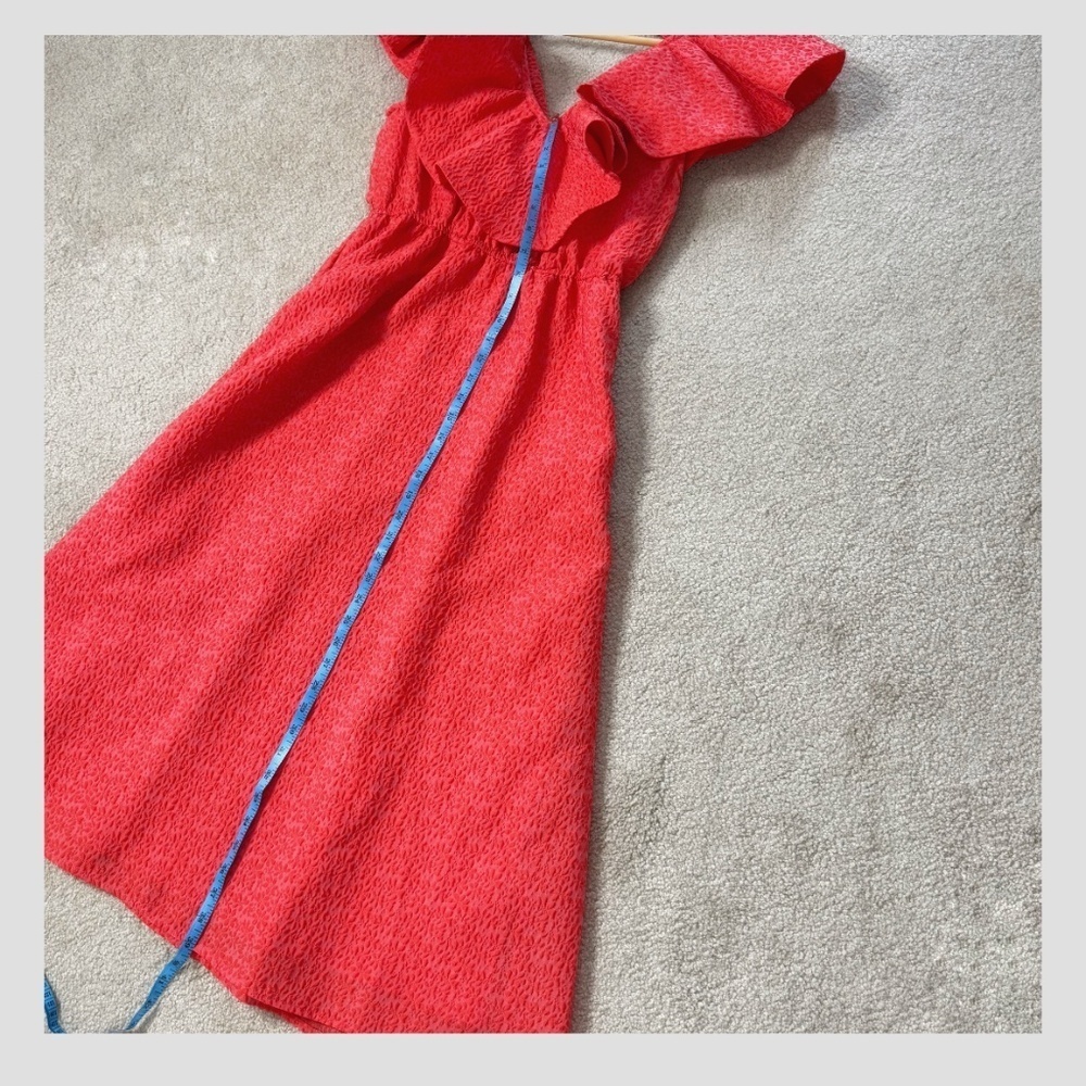 Chelsea28 Cocktail Dress Ruffle Shoulders Puckered Midi Dress Occasion Dress - Picture 13 of 16